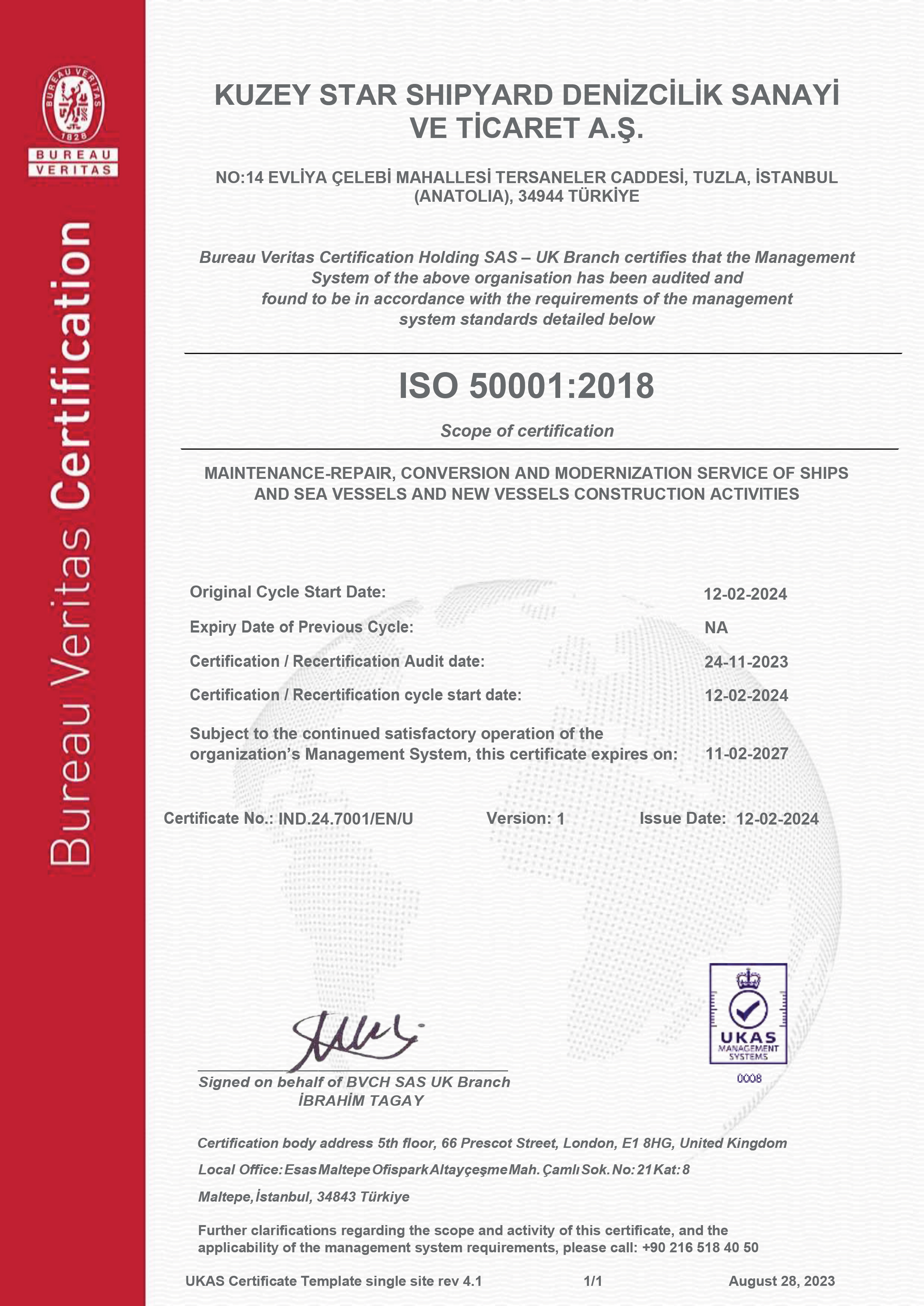 ISO 50001 Enerji Yönetim Sistemi Sertifikası